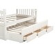 preview thumbnail 10 of 23, Nestfair Twin Over Twin Wood Bunk Bed with Trundle and Drawers