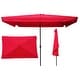 preview thumbnail 17 of 19, 10 x 6.5ft Rectangular Patio Umbrella Outdoor Market Umbrellas Red