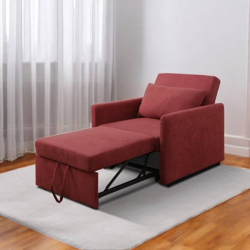 KISRAIS 36" Wide Lint Convertible Sleeper Chair
