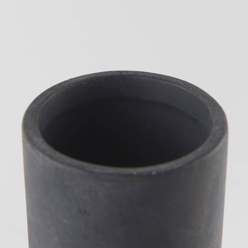 Esme Dark Gray Ceramic Vase - 7.1L x 7.4W x 15.0H