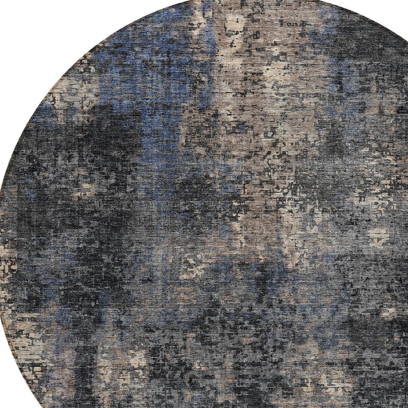 HomeRoots Abstract Transitional Rectangle Outdoor Rug