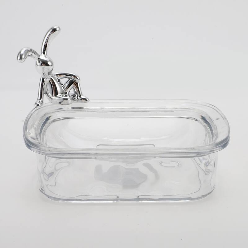 Waterproof Rabbit Pattern Soap Holder for Bathroom 5.51"x4.13"x1.65" 1 Pc
