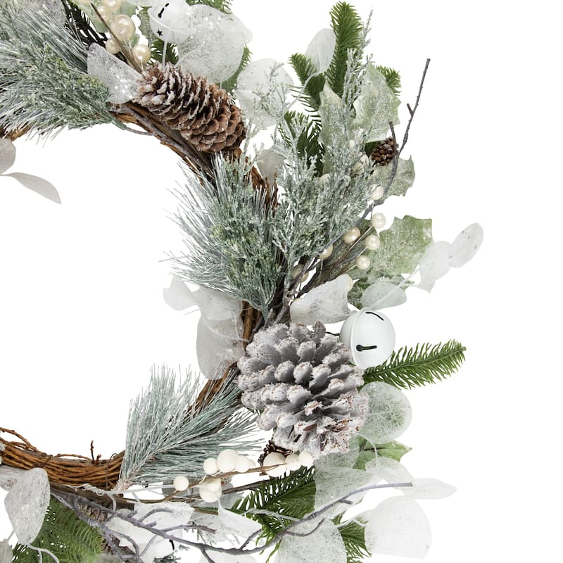 Artificial Mixed Foliage with Pine Cones Christmas Wreath 28-Inch Unlit - 28"