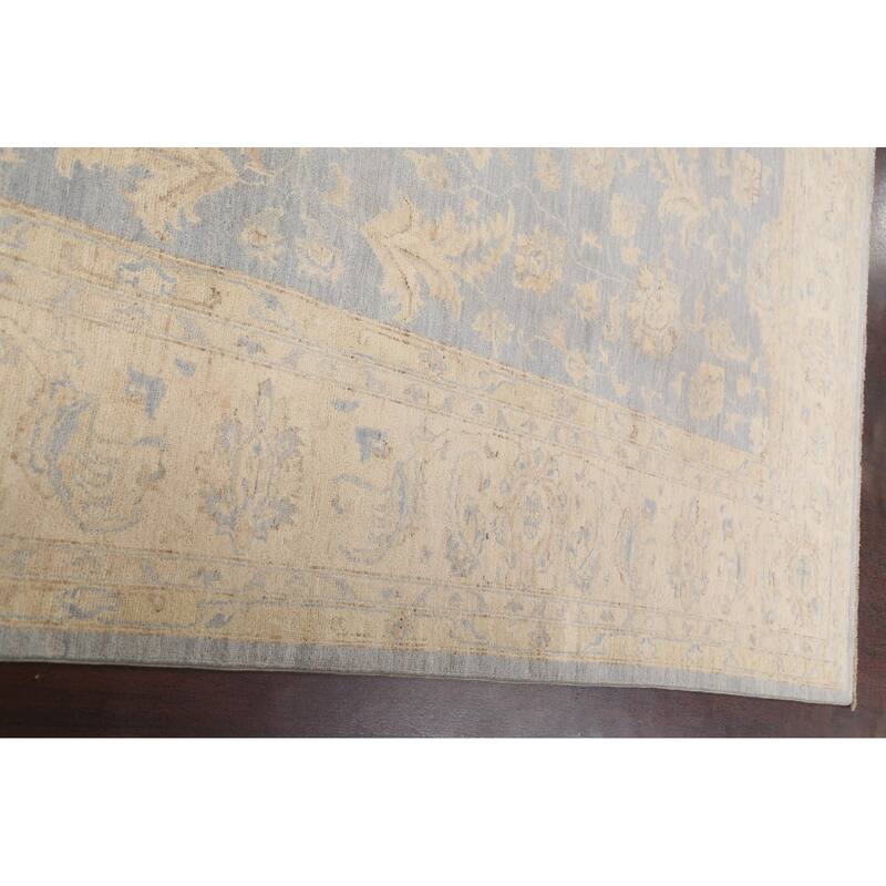 Vegetable Dye Muted Peshawar Chobi Oriental Wool Area Rug Hand-knotted - 8'10" x 11'9"