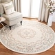 preview thumbnail 3 of 11, SAFAVIEH Handmade Aubusson Kattie Traditional Oriental Wool Rug 4' Round - Ivory/Pink - Round