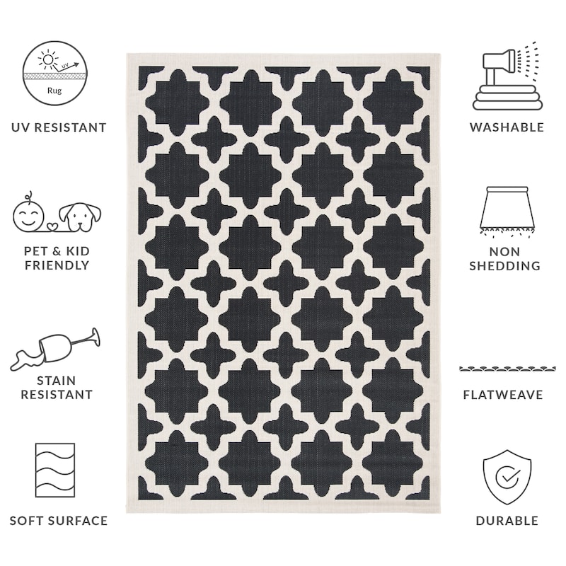 SAFAVIEH Courtyard Dorthey Indoor/ Outdoor Waterproof Patio Backyard Rug