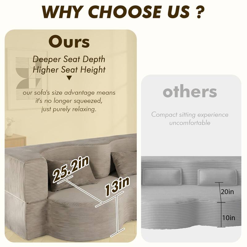 75 Inch Memory Foam 2-in-1 Foldable Sleeper Sofa Bed w/ 2 Pillows for Living Room