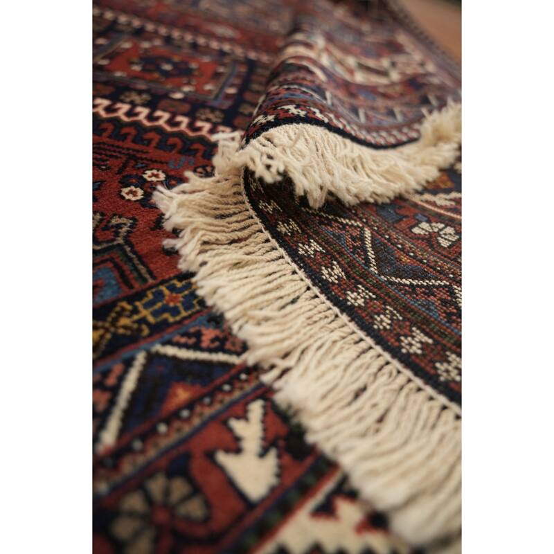 Hand Knotted Oriental 100% Wool Carpet Traditional Tribal Oranges & Rust Yalameh Area Rug - 13' 1'' X 10' 0''