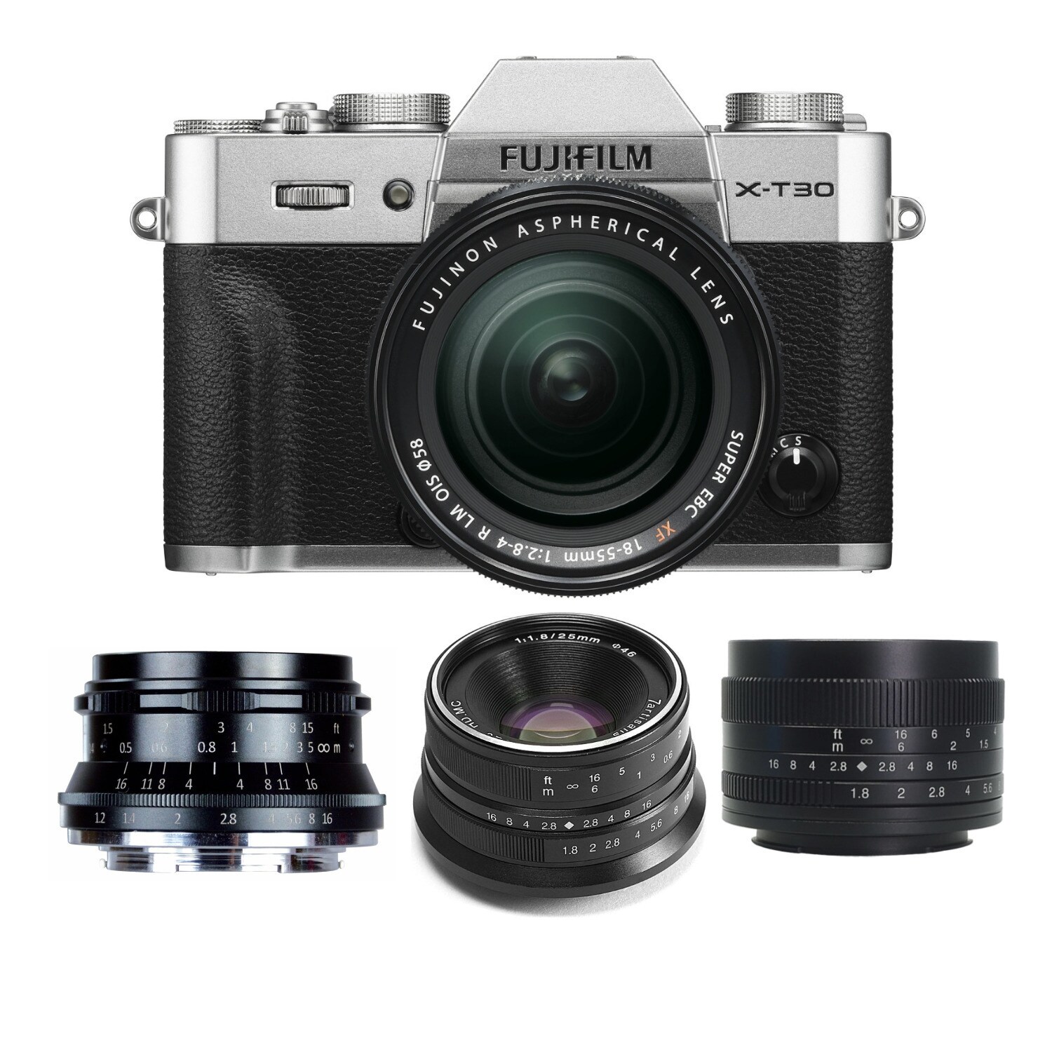 Shop Fujifilm X T30 Mirrorless Camera Silver With 18 55mm Lens Bundle Overstock 31475953