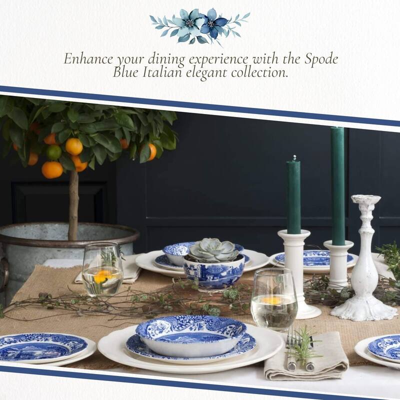 Spode Set of 4 Blue Italian Plates