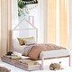 preview thumbnail 3 of 42, Twin Size House Shaped Metal Platform Bed with Drawers