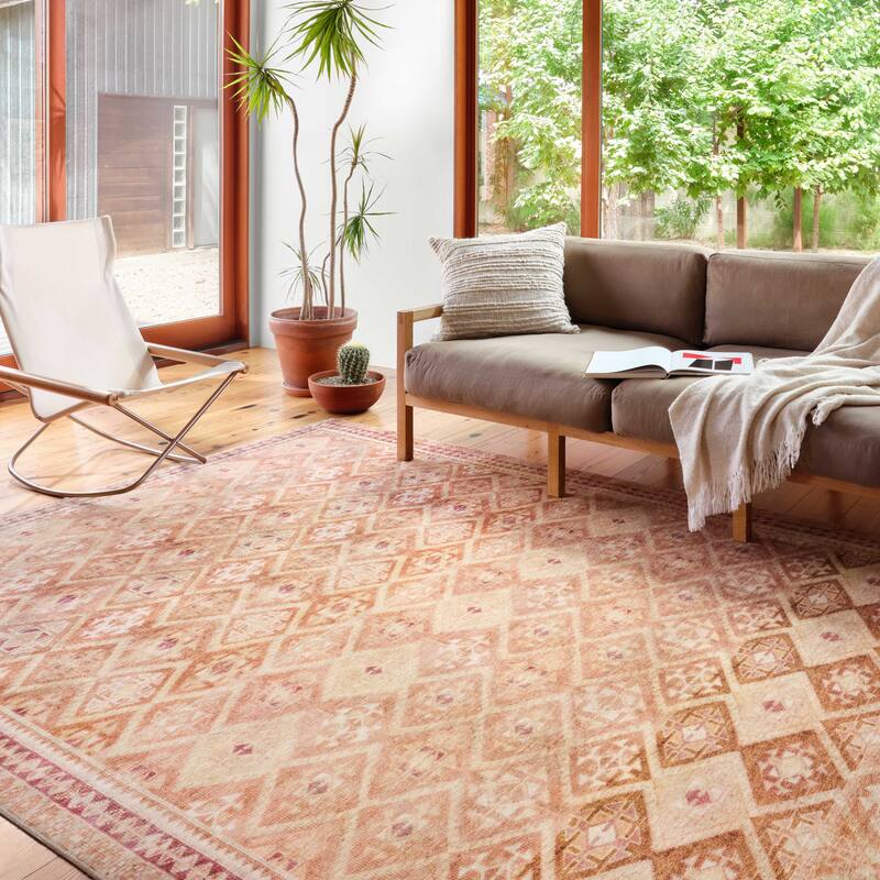 Alexander Home Isabelle Vintage Boho Diamond Area Rug - 2' x 5' - Runner/Rectangle