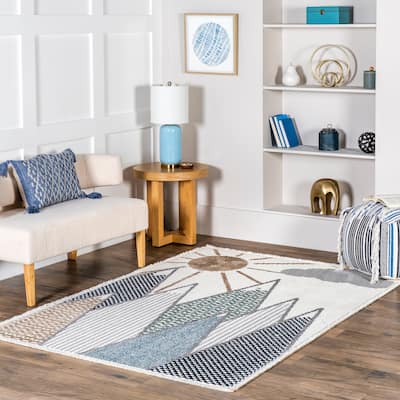 Nuloom Elsha Rocky Mountains Kids Fringe Area Rug