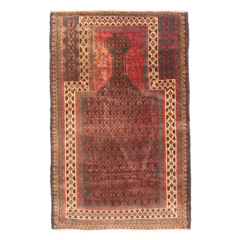 ECARPETGALLERY Hand-knotted Teimani Dark Grey Wool Rug - 2'10 x 4'4