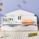 preview thumbnail 11 of 34, Wooden Twin Size Daybed with Trundle and Sensor Light for Kids,Toddler