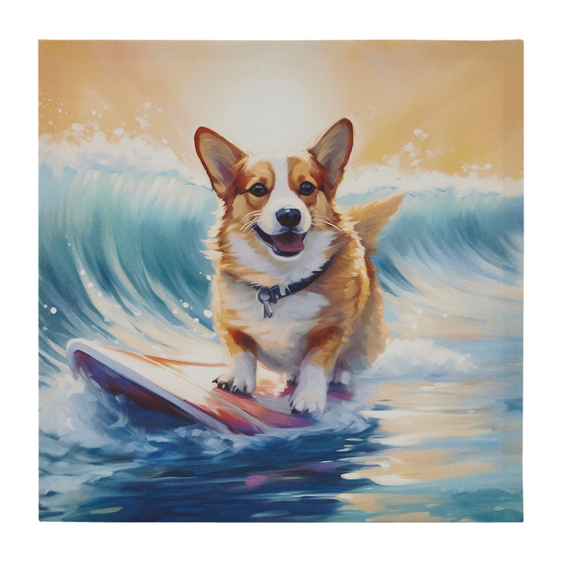 Madison Park Beach Dogs Canvas Wall Art