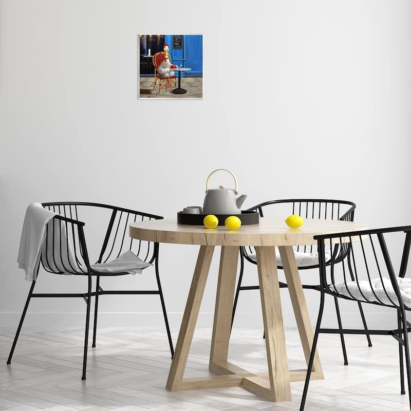 Stupell Trendy Duck at Cafe Wall Plaque Art Design By Lucia Heffernan