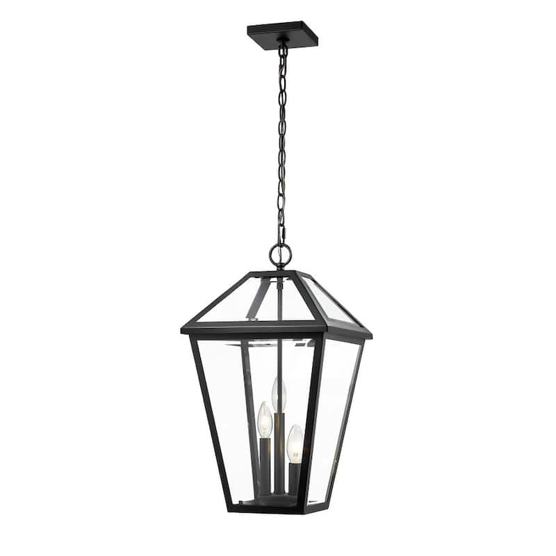 Roseto ZP37345 Calvin 3 Light 12" Wide Outdoor Taper Candle Pendant