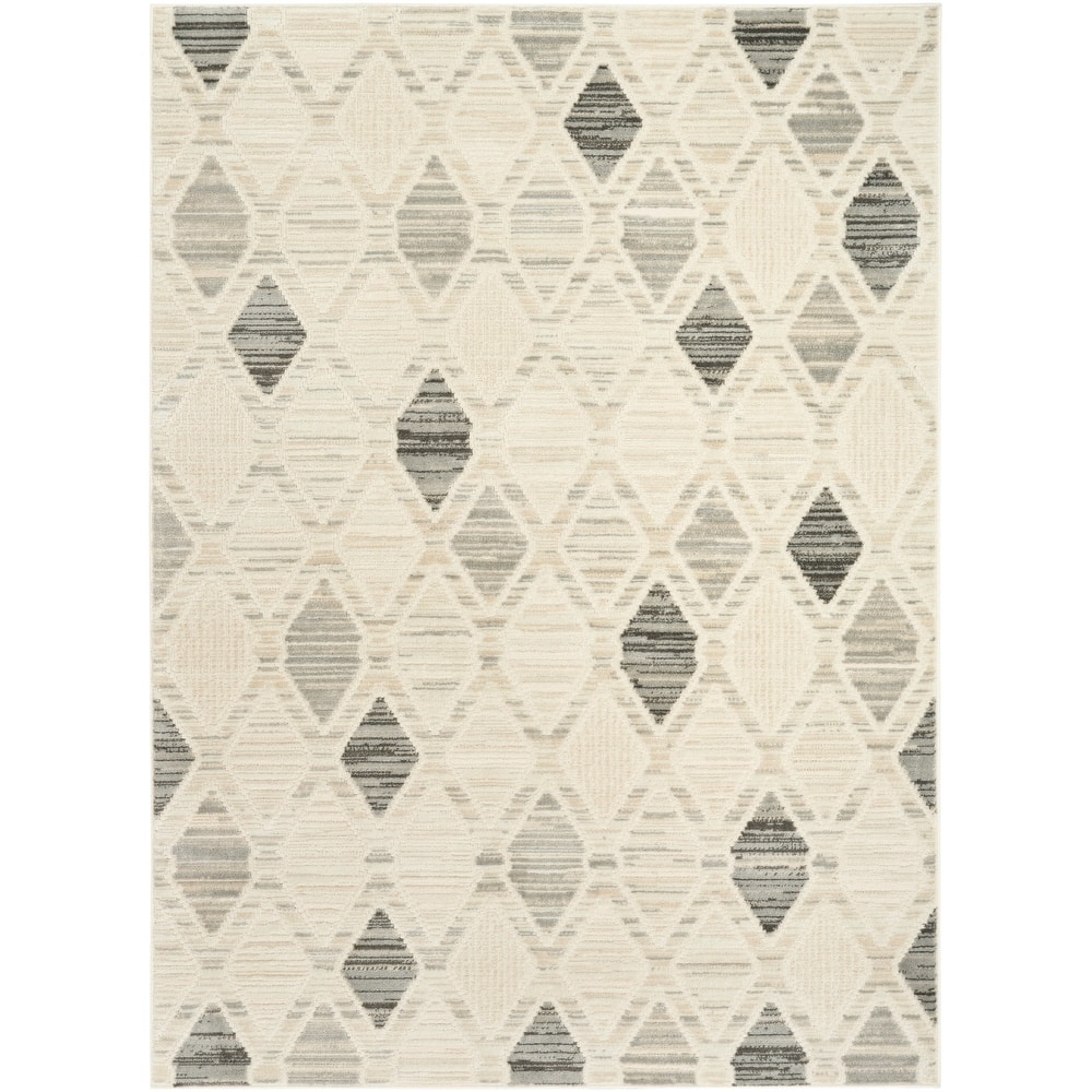 Nourison Serenity Home Indoor only Beige Geometric Area Rug
