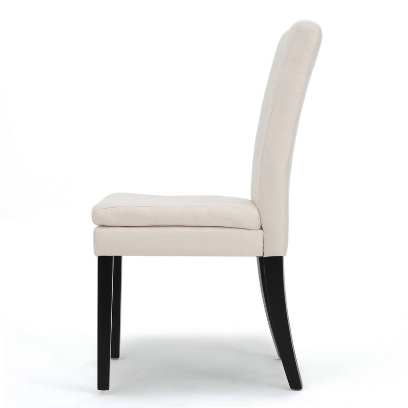 Dining Room Furniture - Fabric Upholstered Dining Chairs with Birch Leg, Modern Armless Dining Chairs Set of 2 for Kitchen
