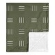 preview thumbnail 1 of 3, Hunter Green Boho Mudcloth Boy Girl Baby Receiving Security Swaddle Blanket White Bohemian Woodland Tribal Hatch Gender Neutral