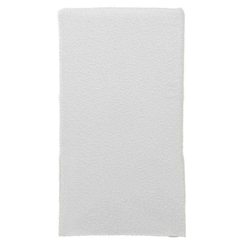 Solid Plush Cushion Seat Armless Chair - 39.5" - White