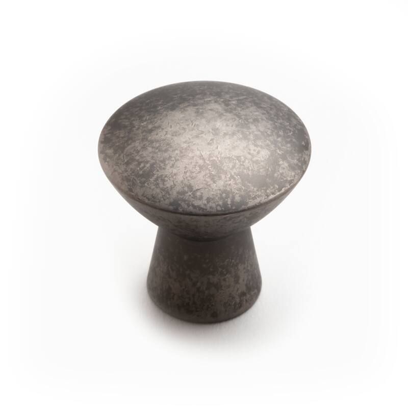 RK International Gibraltar 1-1/4 Inch Mushroom Cabinet Knob - Weathered Nickel