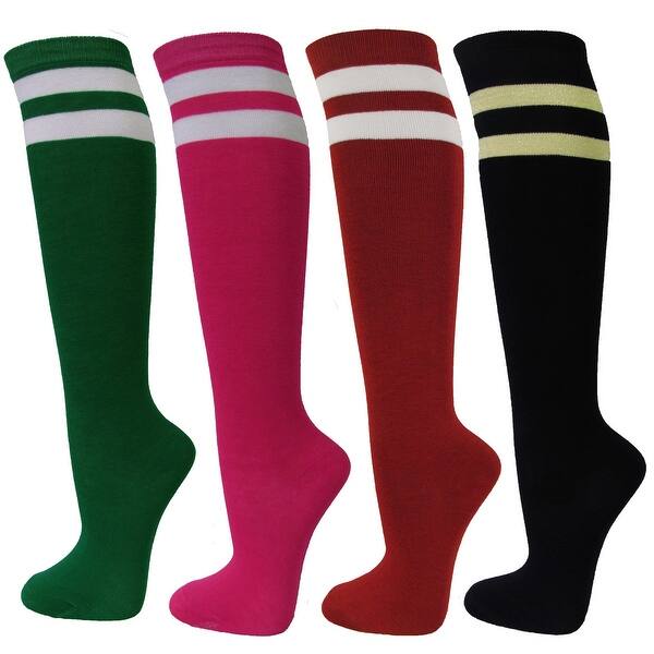 Shop Couver Ladies 2 Striped Knee High Fashion Casual Tube Cotton