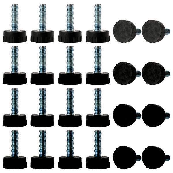 25 Mm For Furniture Legs 24 Pcs M8 Screw On Furniture Glide Leveling Foot Adjustable Diameter