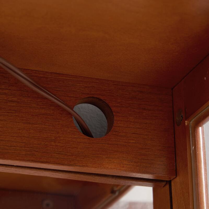 GDF Studio - Display Cabinet with Adjustable Shelves and Drawer.