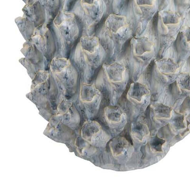 Kabo Decorative Vase, Textured Body, 16 Inch Classic Gray Ceramic