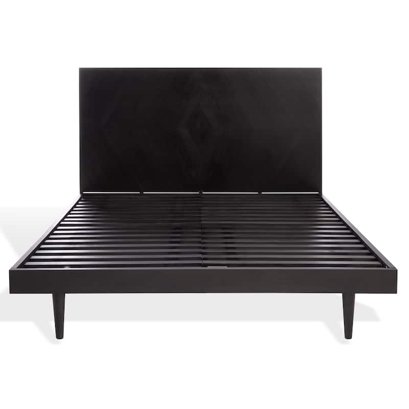 SAFAVIEH Couture Cora Rose Herringbone Bed - Black - Queen