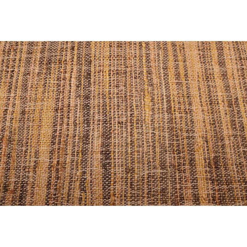 ECARPETGALLERY Flat-Weave Palas Denizli Tan Jute Kilim - 5'5 x 7'5
