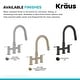preview thumbnail 45 of 86, KRAUS Oletto Bridge Kitchen Faucet with 2-Function Pull-Down Sprayhead