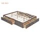 preview thumbnail 12 of 52, Platform Bed with 6 Storage Drawers, Wooden Bedframe, Full/Queen Size