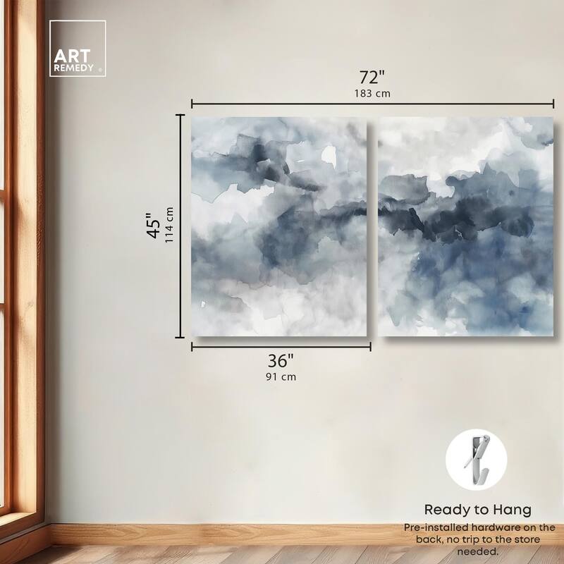 Calming Tides Canvas Set of 2 by Art Remedy, Gallery Wrapped