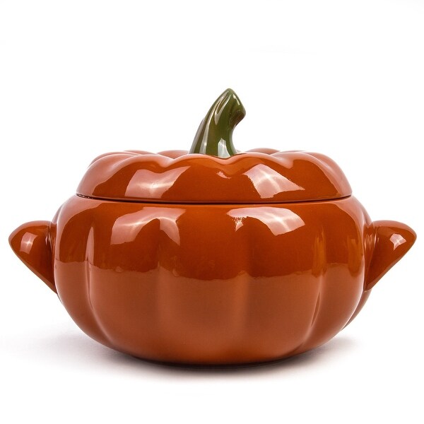 STP Goods 1.9-Quart Pumpkin Stoneware Cocotte. Opens flyout.