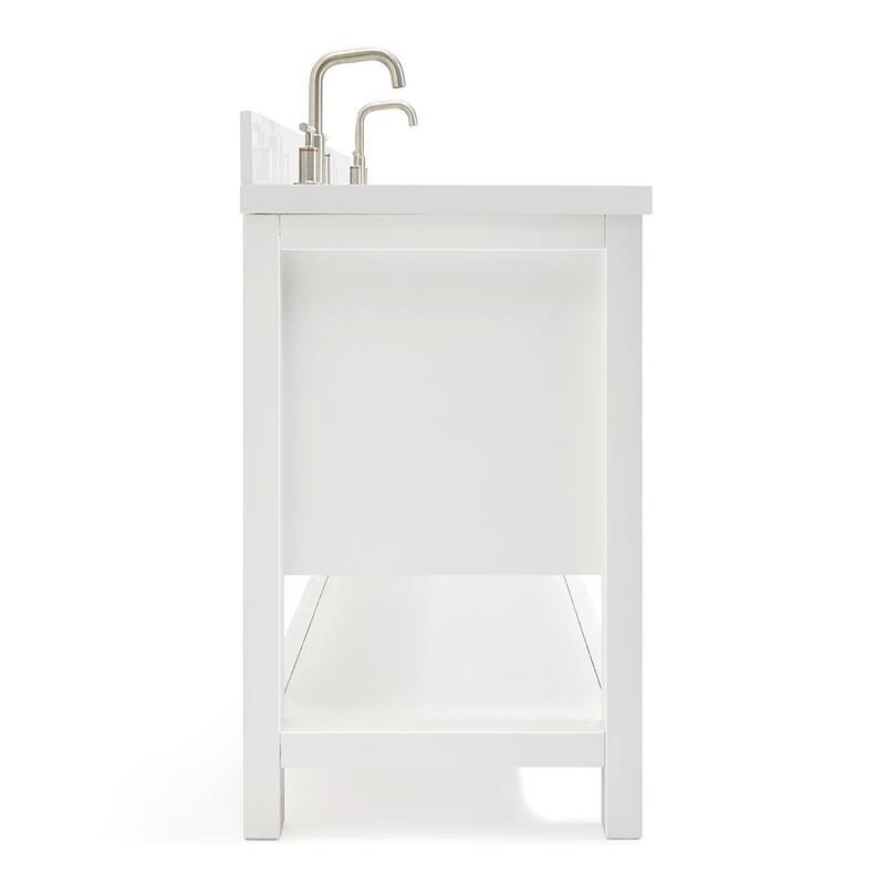Ariel S061DWQRVO Magnolia 60" Free Standing Double Basin Vanity Set