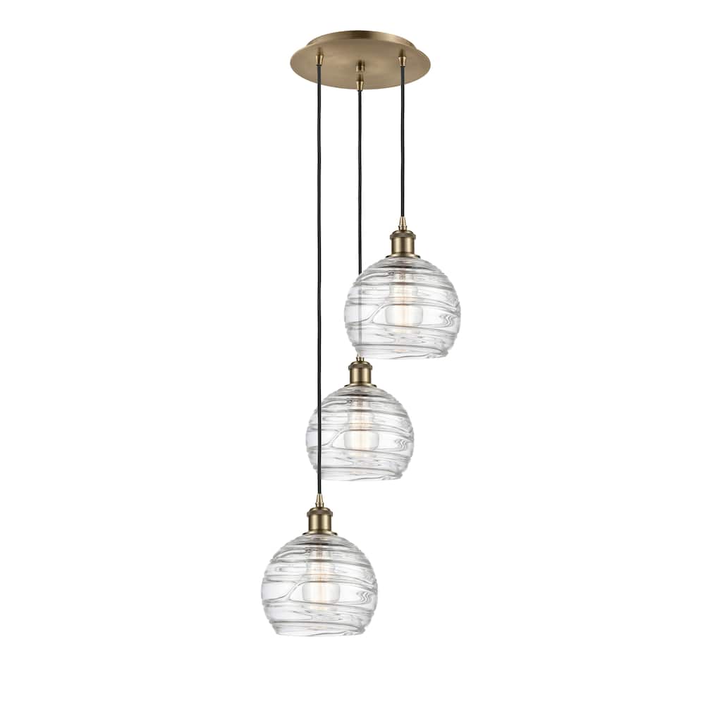 Innovations Lighting Athens Deco Swirl 3 Light 15" Multi-Pendant