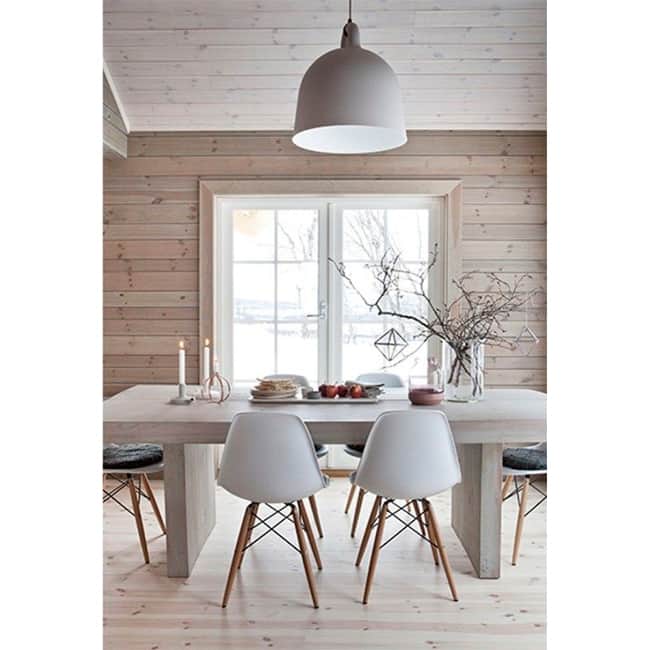 Plastic Eiffel Chairs Solid Wood Legs Molded Modern Armless Side Dining For Kitchen Work Office