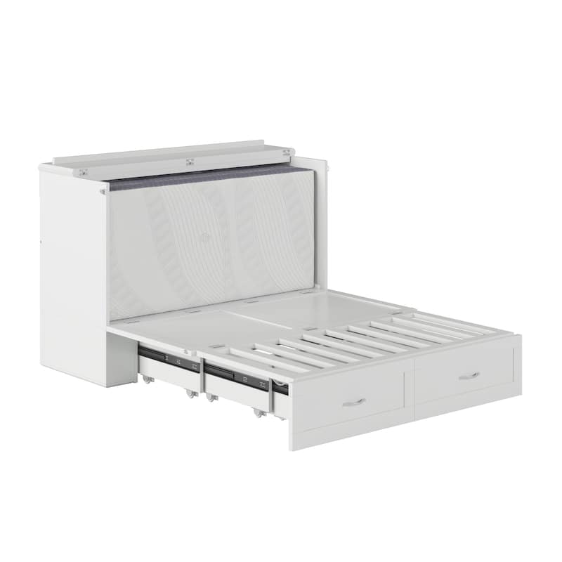 Hamilton Murphy Bed Chest with Mattress and Storage Drawer