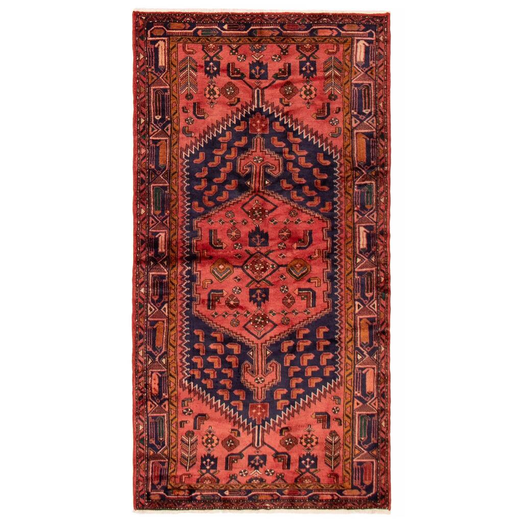 ECARPETGALLERY Hand-knotted Andelz Red Wool Rug - 4'3 x 7'10