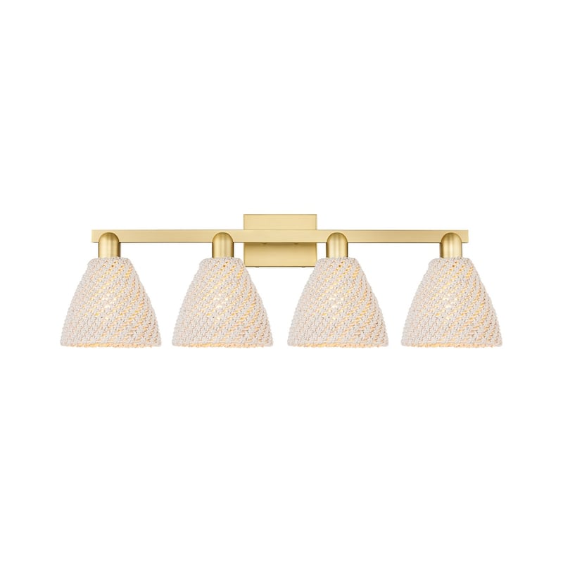 Innovations Lighting 716-4W-11-36 Natural Ballston Dome Vanity Natural - Satin Gold / Natural
