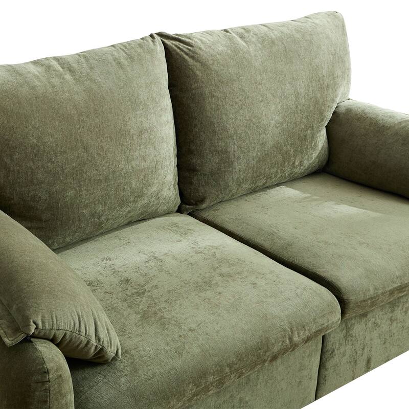71.28" Chenille 2-Seater Sofa with Cloud-Like Cushion & Sponge Support