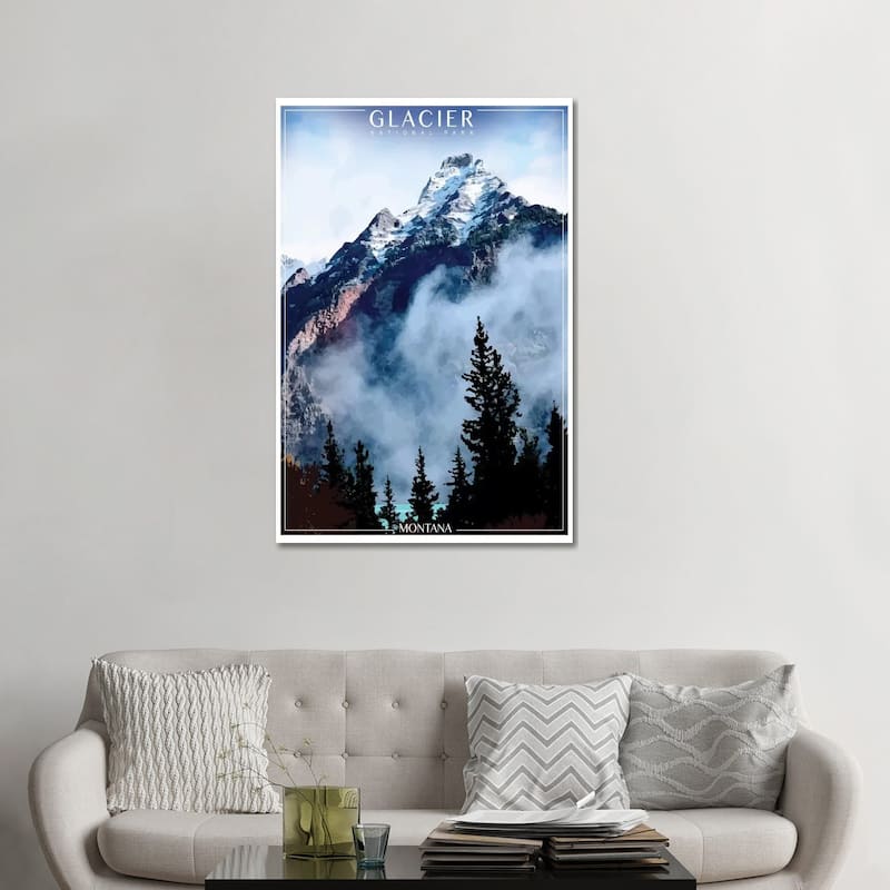 iCanvas "Glacier National Park" by Old Red Truck Canvas Print - 48x32x1.5