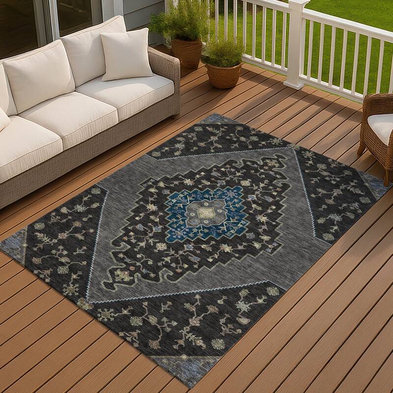 Machine Washable Indoor/ Outdoor Global Marrakesh Chantille Rug