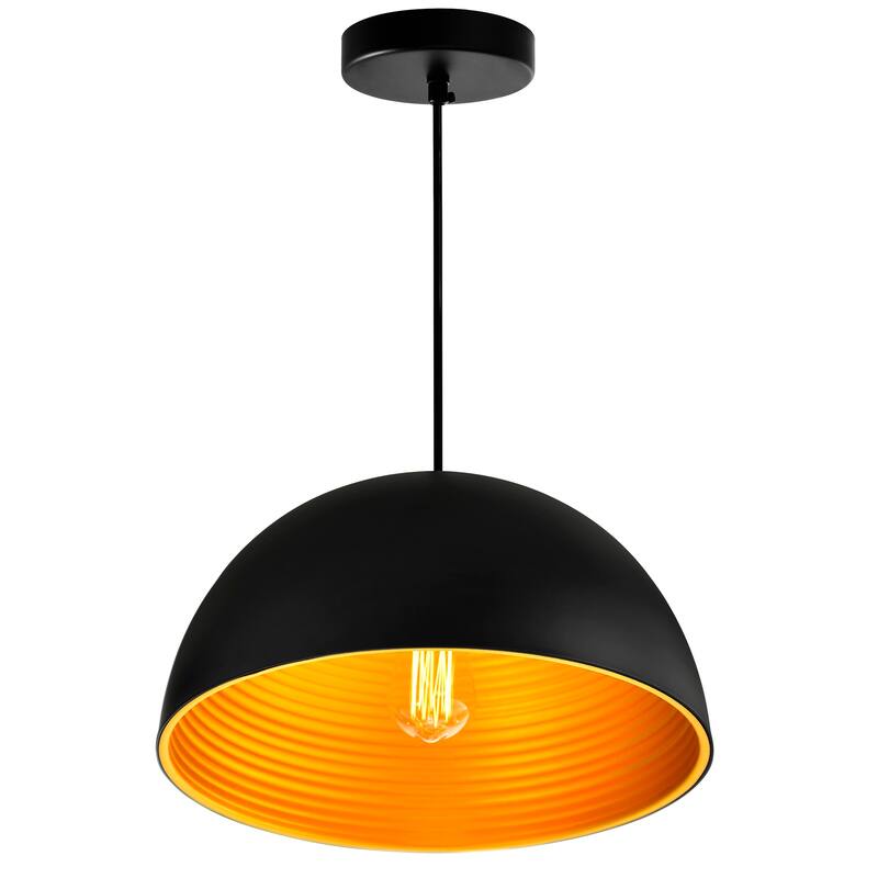 Modest 1 Light Down Pendant With Black Finish