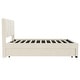 preview thumbnail 8 of 16, Queen Size Upholstered Bed w/ Trundle Bed & 2 Drawers,Modern Platform Bed w/ Gold Decoration, Night Light & USB Charger, Beige