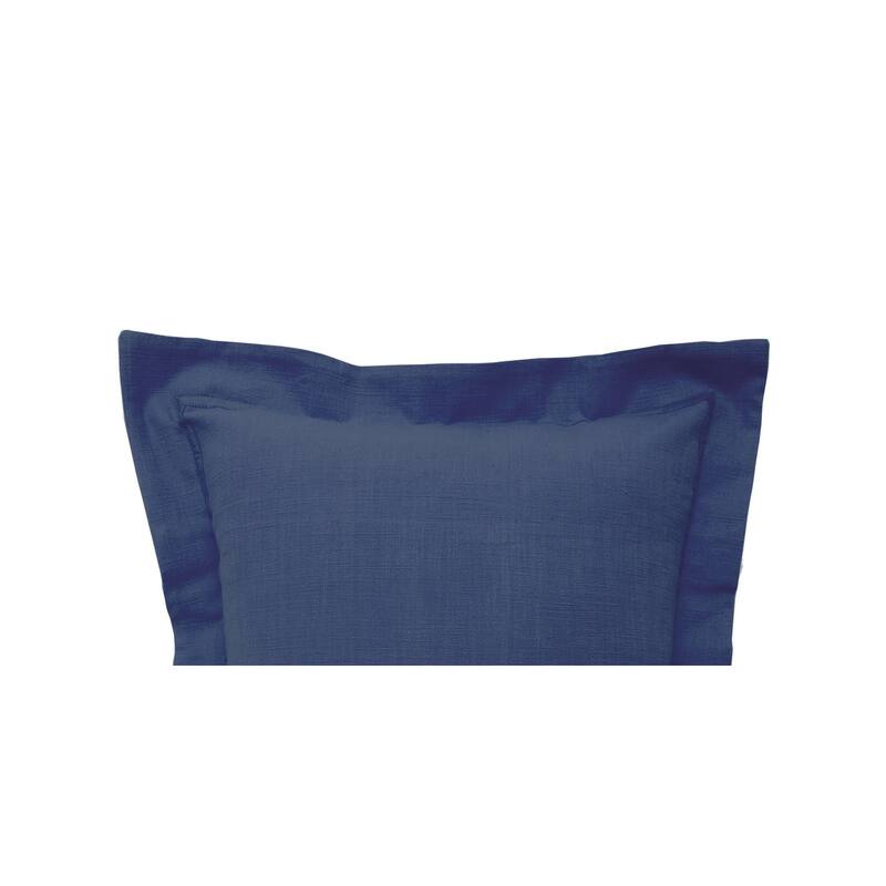 Solid Navy Flange July Fourth Throw Pillow