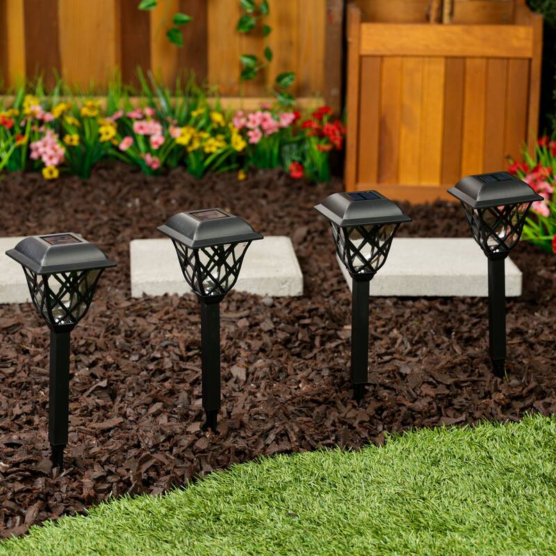 Solar Pathway Stake with Light - Set of 4